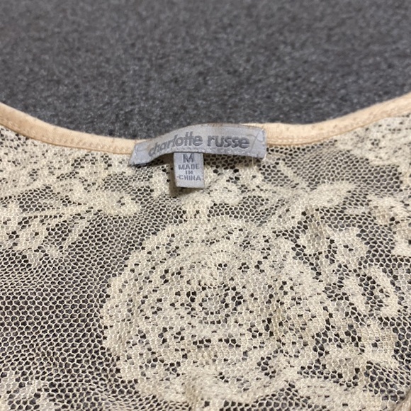 Charlotte Russe sheer lace tank top - Picture 3 of 3